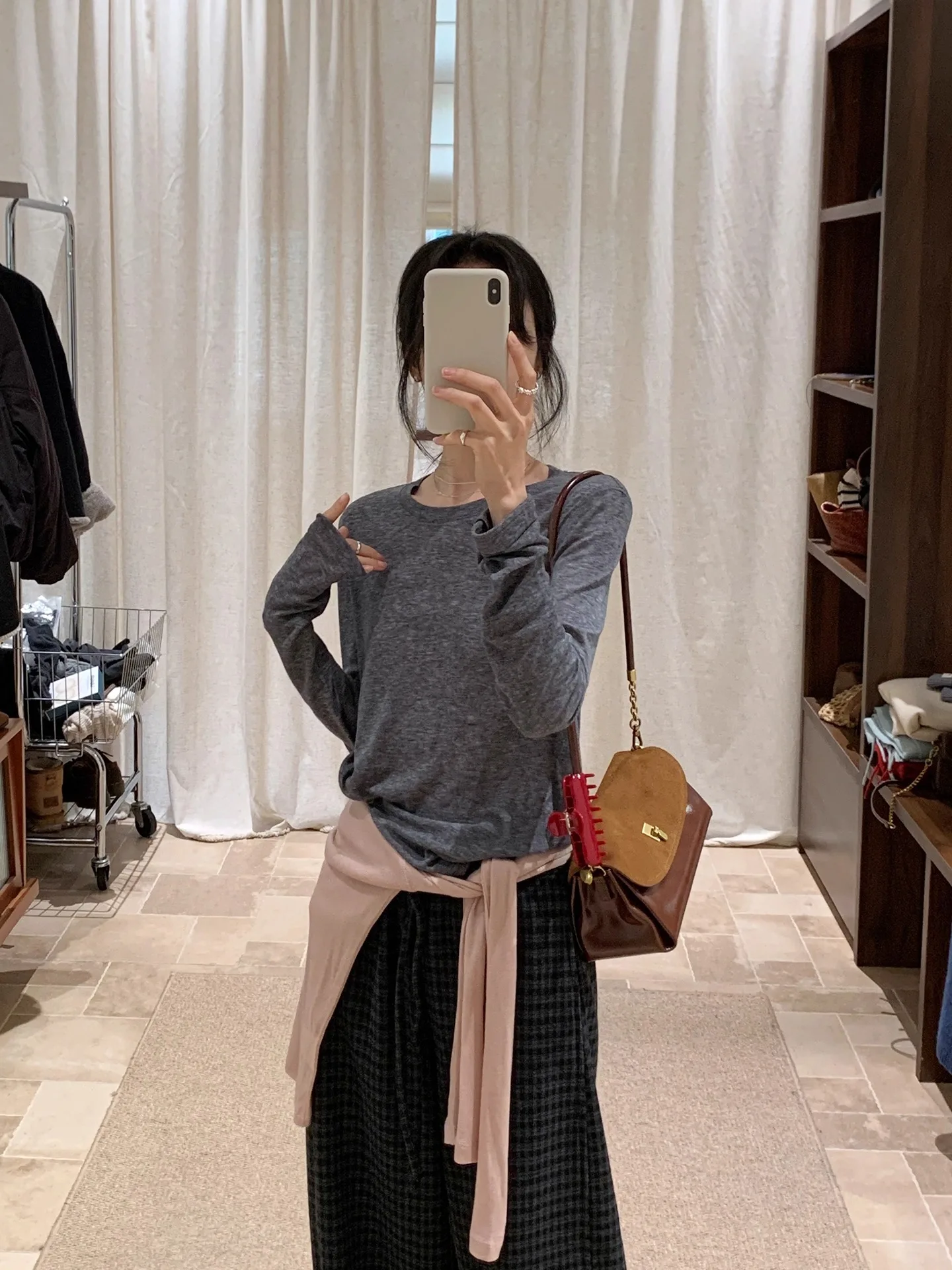 

BRIVIN Корейский шерстяной вязаный свитер с длинным рукавом для женщин, базовый слой, утягивающий топ, мягкий, зимний, модный 2025