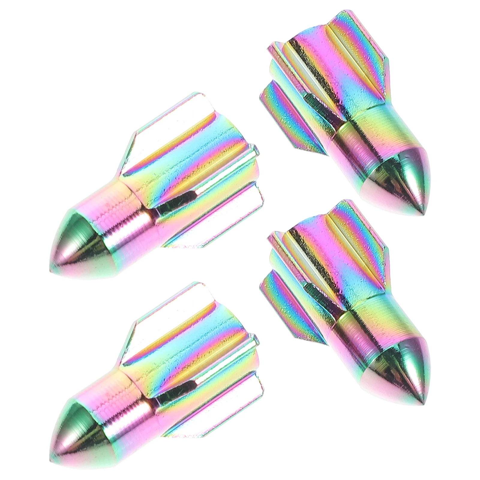 

4PCS Tire Valve Caps Aluminum Alloy Rocket Shape Car Motorcycle Bicycle Universal Airtight Seal Protection Durability