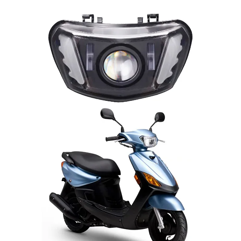 

Motorcycle LED Headlight Assembly with white halo ring for Y-amaha JOG