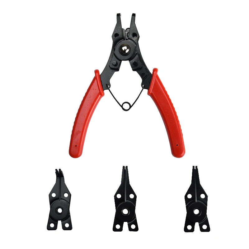 4 In 1 Multifunction Circlip Pliers Snap Ring Pliers Retaining Circlip Pliers Disassembly Ring Pliers Hand Tools