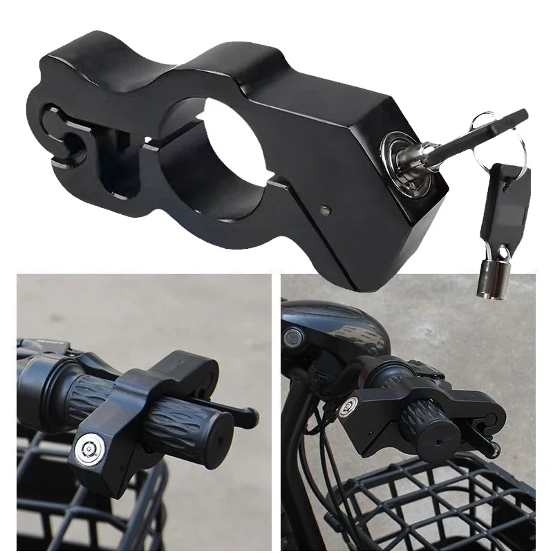 

Motorcycle Bicycle Handle Lock Brake Anti-theft Handle Throttle Lock Aluminum Alloy Electric Vehicle Battery Car Portable