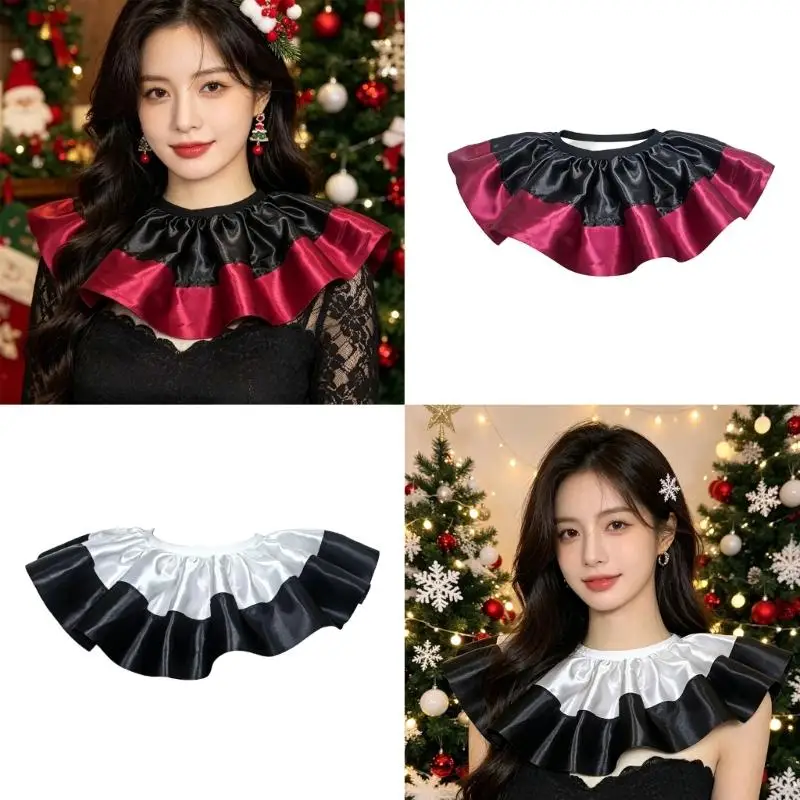 39BD Detachable Collar Cosplay for Holiday Festivities with Lightweight Comfort Fit Design for Sensitive Skin