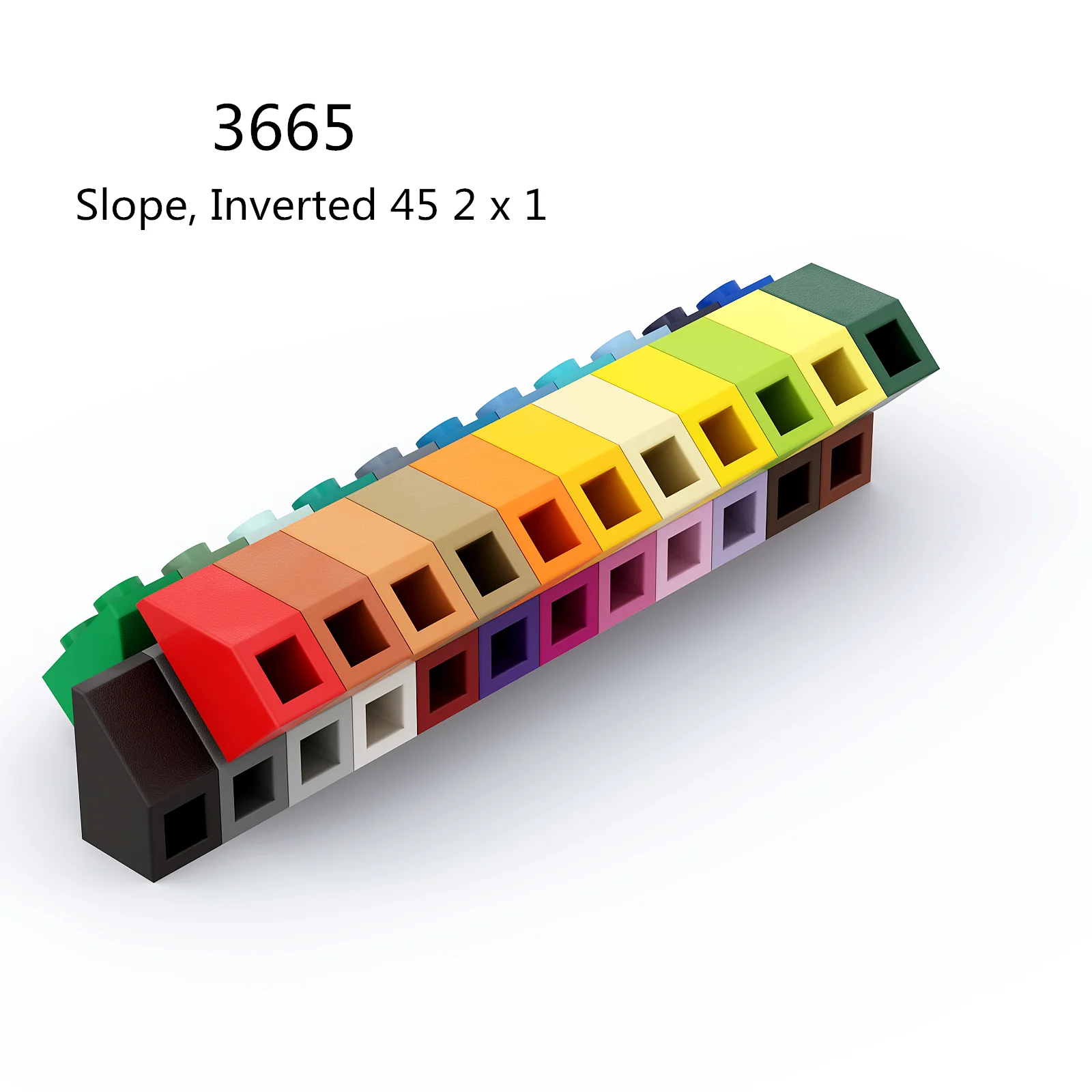 1 Pcs Buildings Blocks 3665 Slope, Inverted 45 2 x 1 Collections Bulk Modular GBC High-Tech Toys For MOC Set