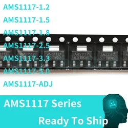 10 шт. IC REG LIN AMS1117 1,2 В 1,5 В 1,8 В 2,5 В 3,3 В 3 В 3 В 5 В ADJ SOT223 SOT-223 1117 LM1117 SMD регулятор напряжения LDO