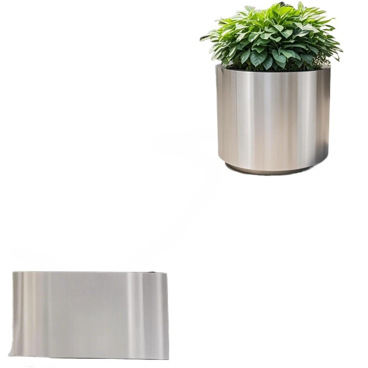 

Outdoor stainless steel flower box combination square wrought iron flower slot flower bed mobile metal