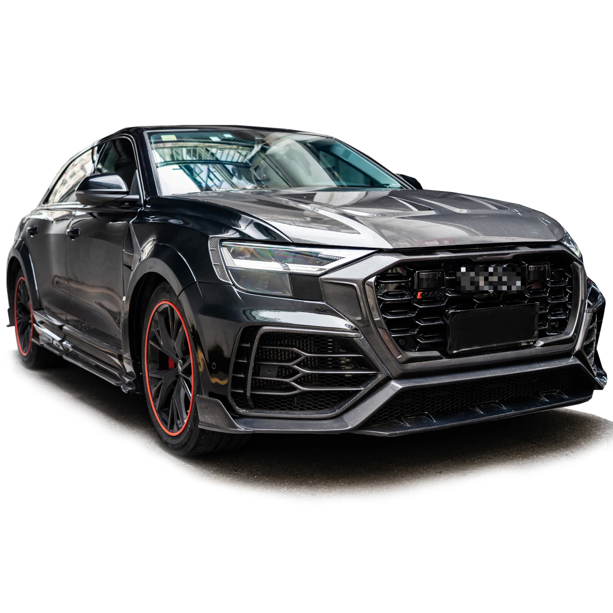 Hot sell bodykit for Audi Q8 RSQ8 dry carbon fiber material front bumper rear bumper hood for Audi Q8 RSQ8 bodykit facelift