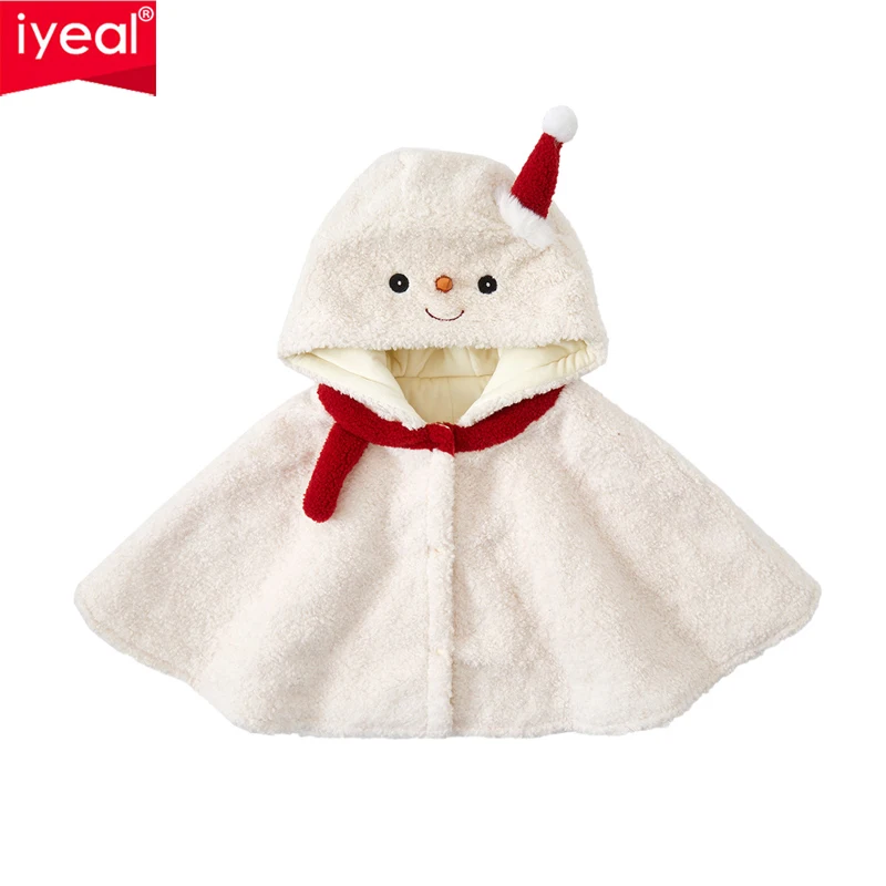 IYEAL Winter Baby Coat BabyBoys Girl Thick Velvet Christmas Celebration Cute Hooded Shawl Cloak Baby Outdoor Clothes