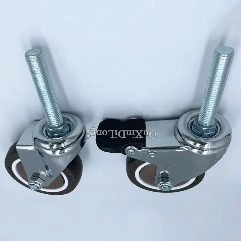 

4PCS 3'' Heavy Furniture Casters 360° Swivel Rubber Silent Wheels for Trolley/Shopping Cart/Industrial Equipments Loading 180KG