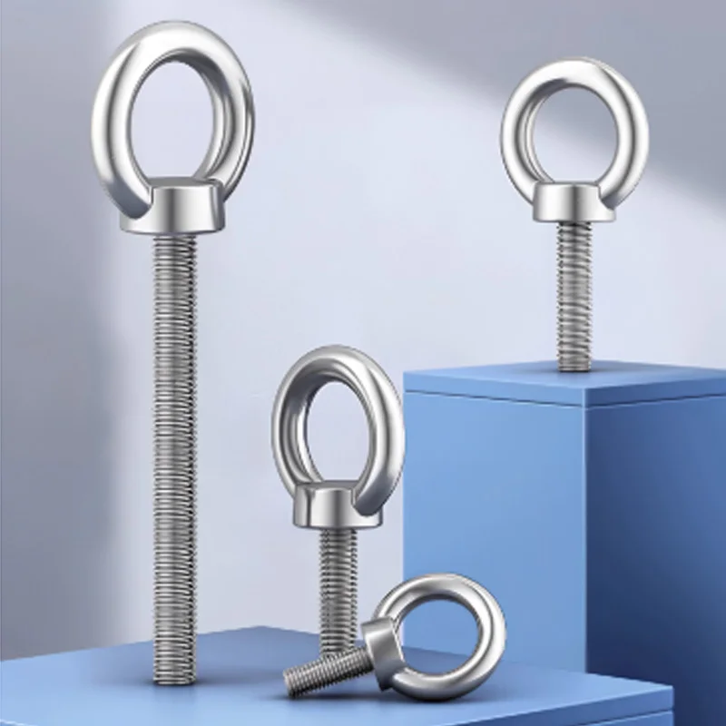 

Болты с подъемным ушком из нержавеющей стали 304 A2, круглые кольцевые болты с крючком, крепежные детали M3 M4 M5 M6 M8 M10 M12 M14 M16 M18 M20 M24