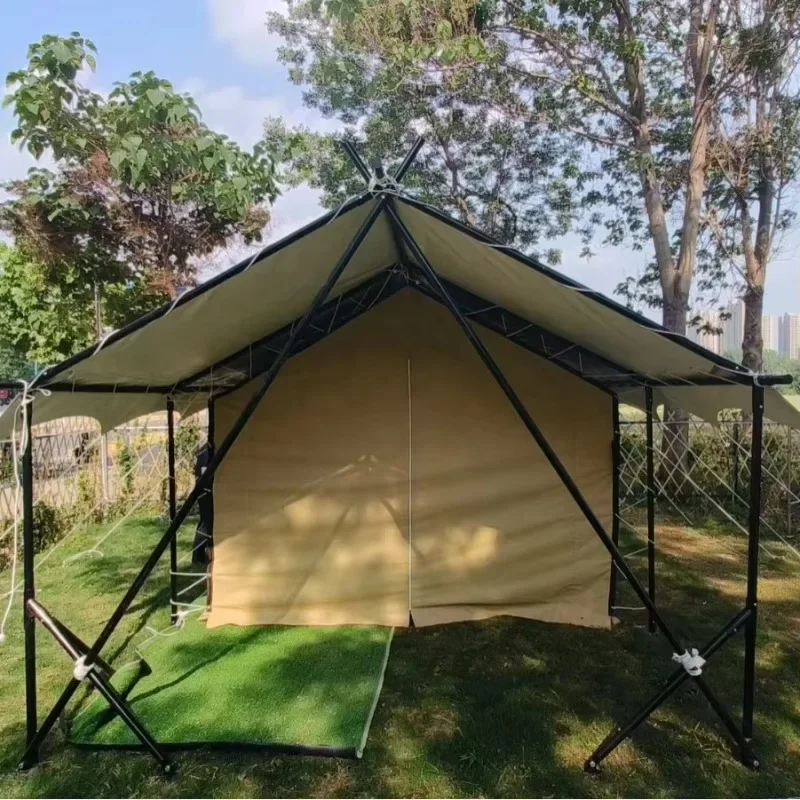 Luxury One-Bedroom Four-Season Outdoor Glamping Tent with Multi-Use Oxford Fabric Waterproof Design for Scenic Areas