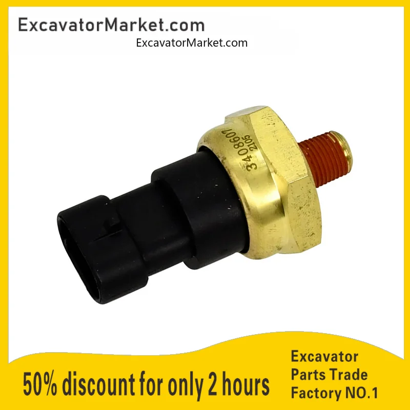 Excavator Parts Oil Pressure Sensor Switch 3408607 3056344 Compatible with Cummins Engine K19 L10 N14 K38 Heavy Equipment