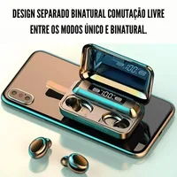 Écouteurs sans fil TWS, écouteurs Bluetooth à réduction de bruit, casque stéréo, affichage LED, casque de sport avec microphone 5