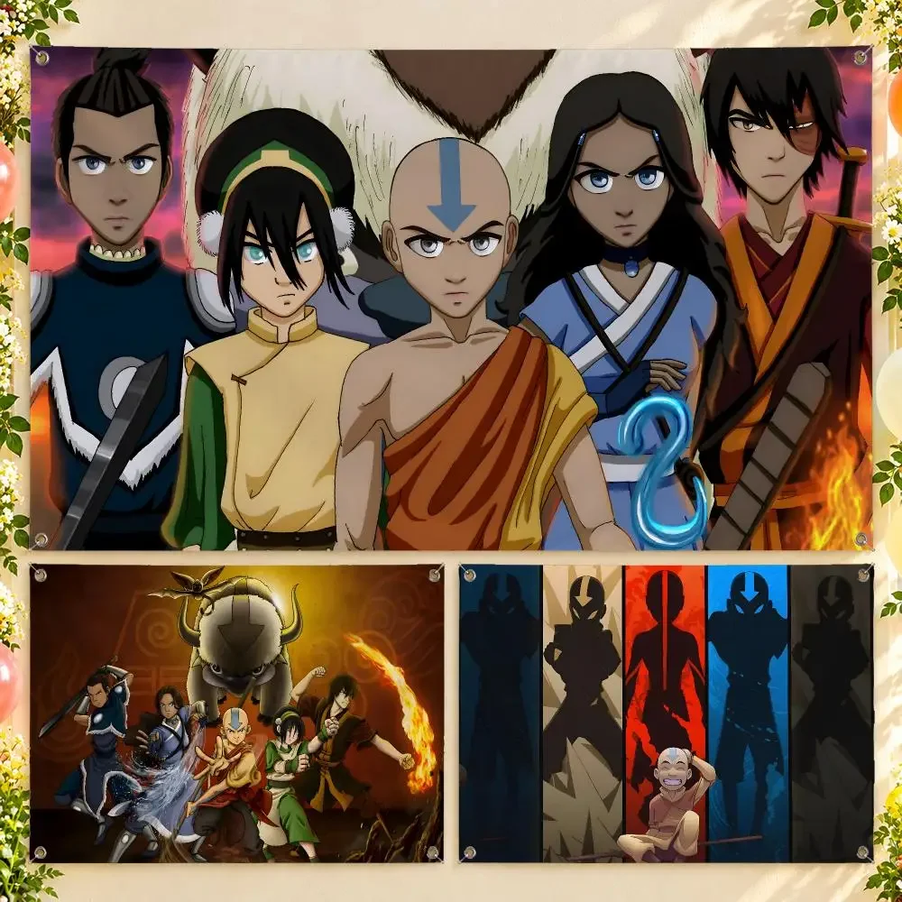 Avatar：The Last Airbender Flags Wall Hanging With 4 Grommets For Bedroom Dorm Room Garden Party