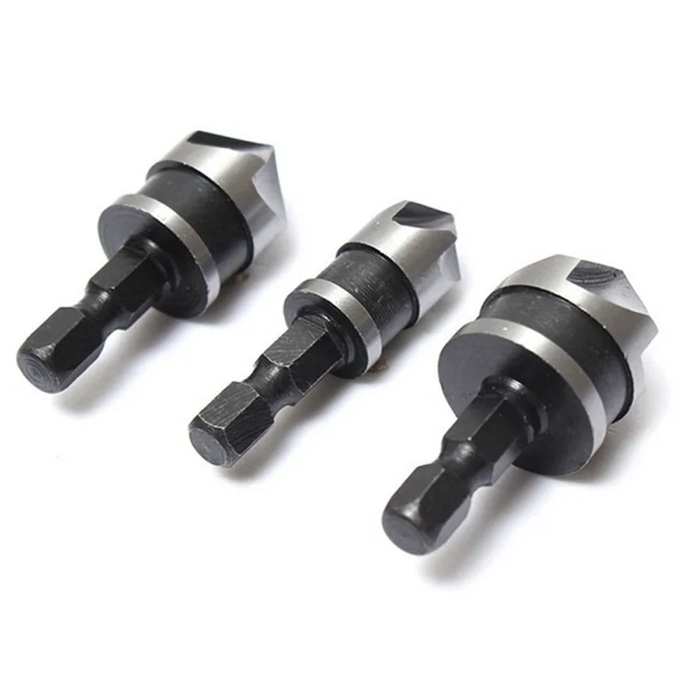 1pc/3pcs Hex Countersink Boring Set for Wood Metal Quick Change Drill Bit Tools