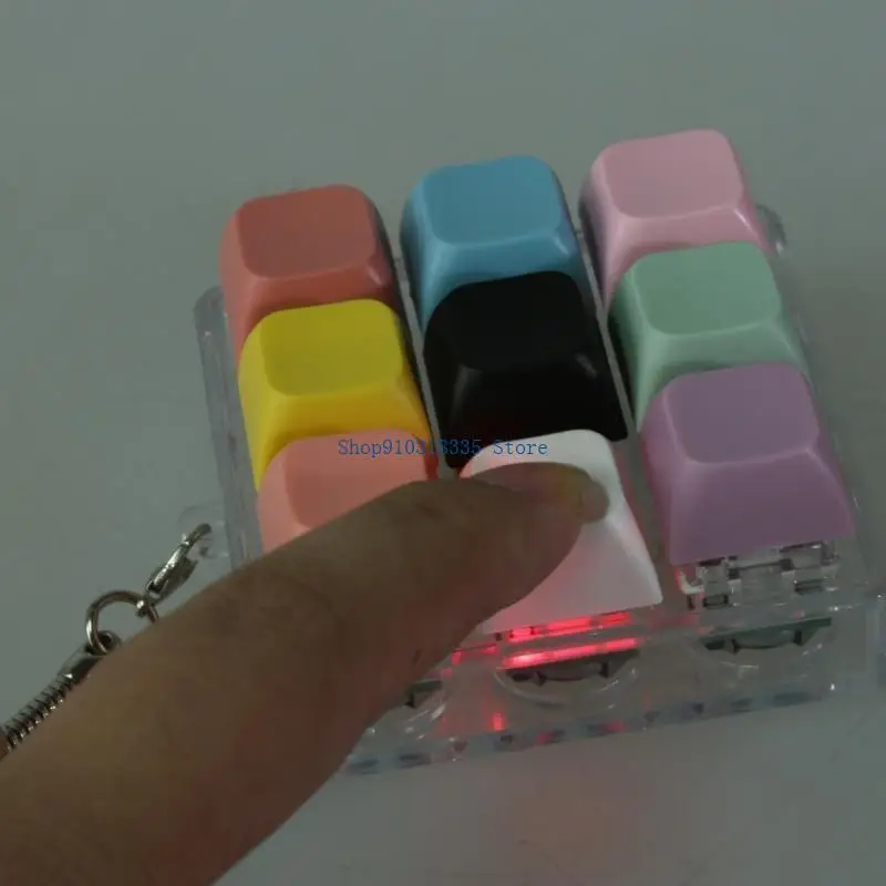 Colorful RGBs Backlit Mechanical Keyboards Switches Tester Plastic Keyboards Switches Sampler for Typing Experience