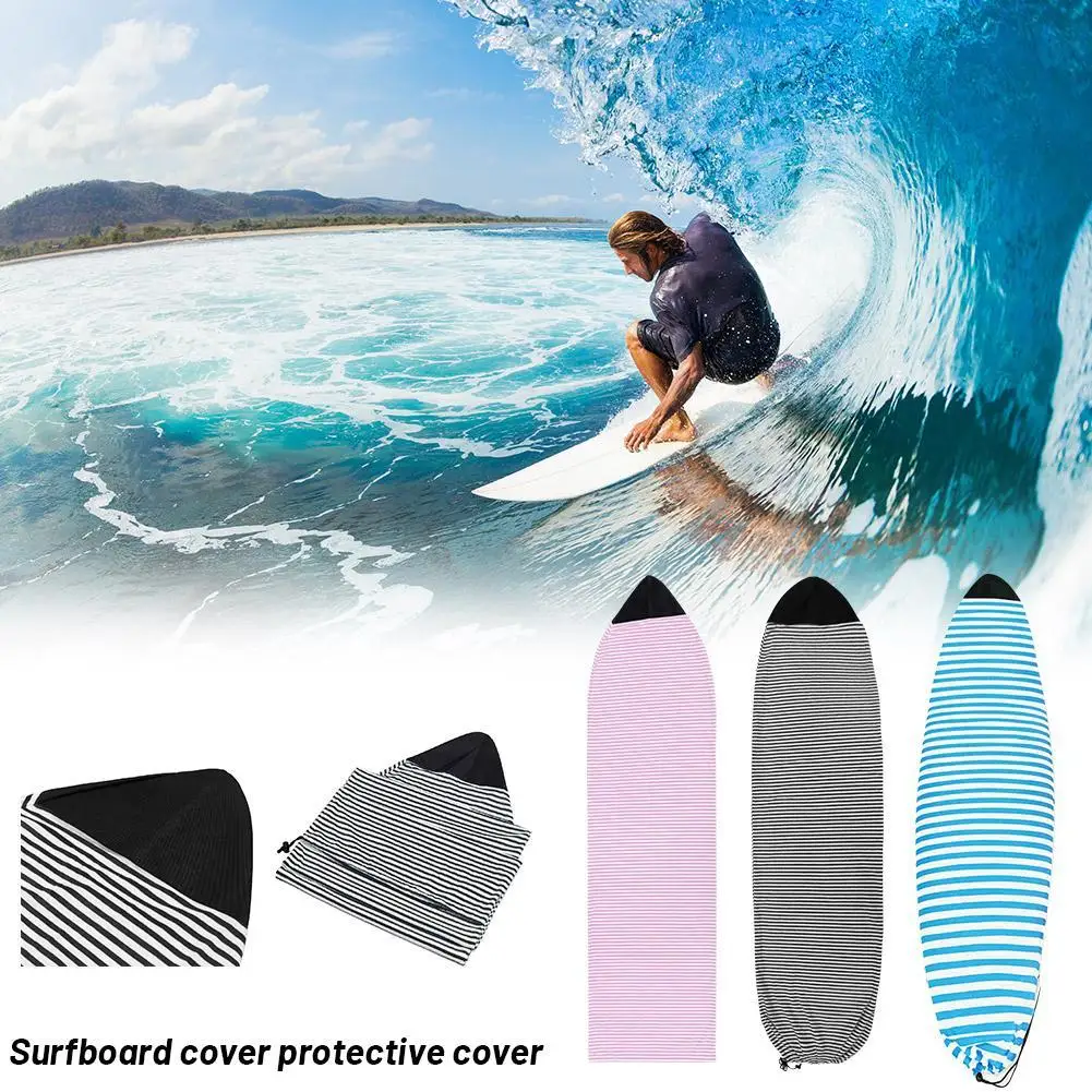 6.3''/6.6''/7' Surfboard Socks Lightweight Stretch Protective Paddleboard Bag Foldable Long And Short Water Sports Accessories