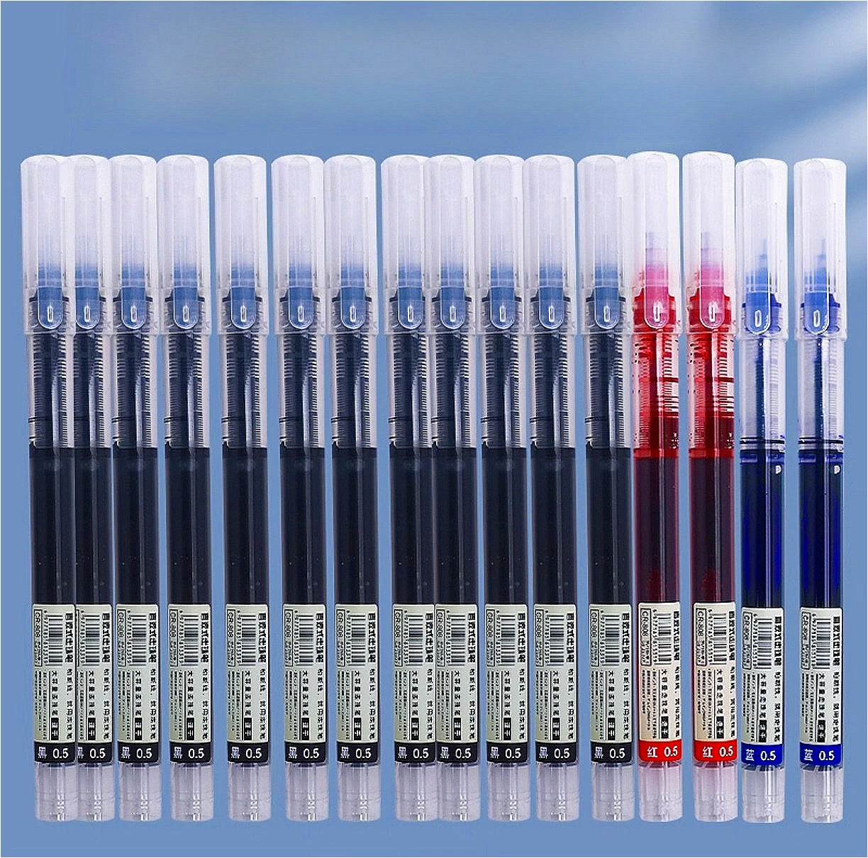 

3-5Pcs Straight Liquid Gel Pen Quick-drying, Large-capacity 0.5mm Black Blue Ink for Writing School Office Stationery Supplies