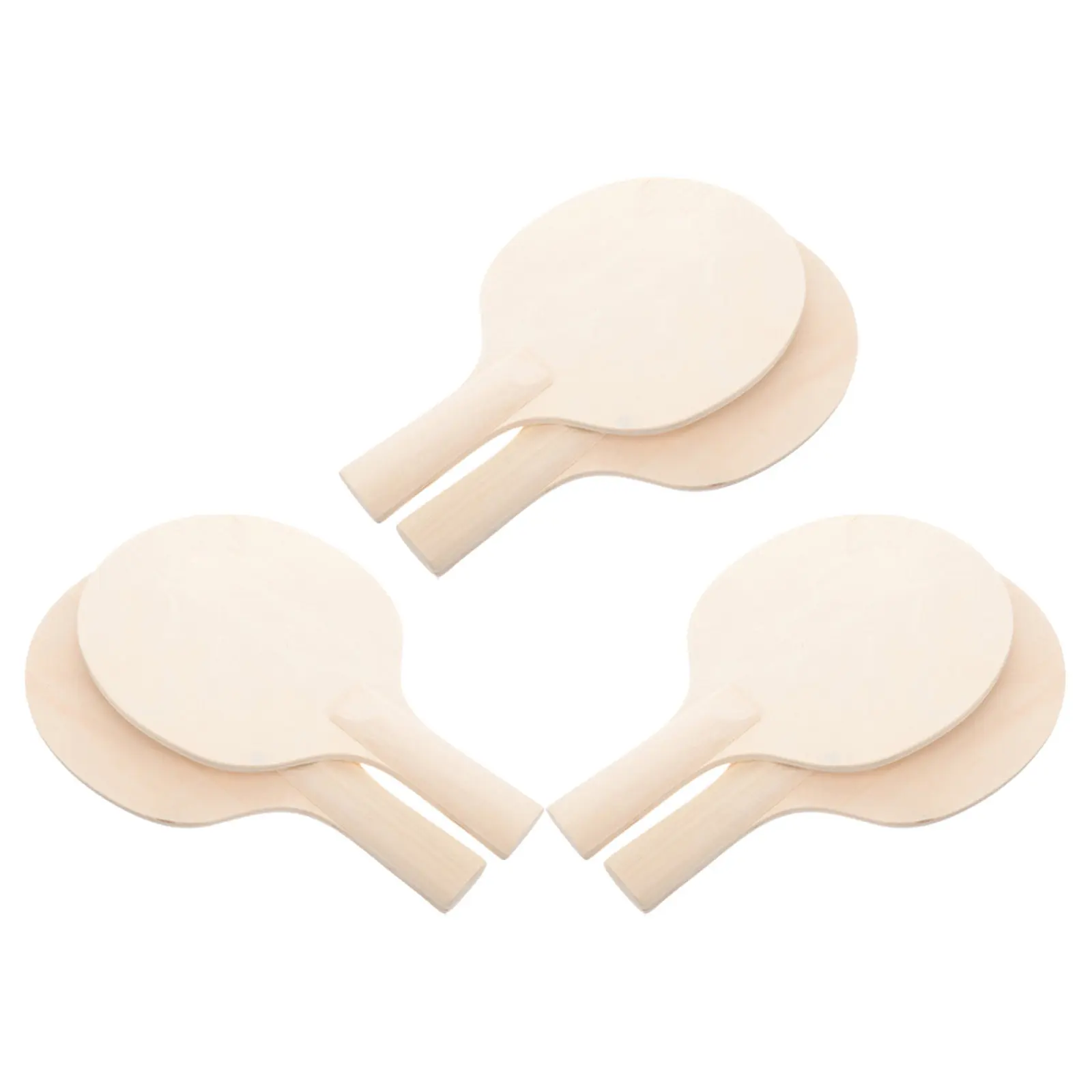 

6Pcs Table Tennis Paddle Blanks DIY Wooden Unfinished Craft Sport Game Training Signature Boards Table Tennis Paddle Blanks