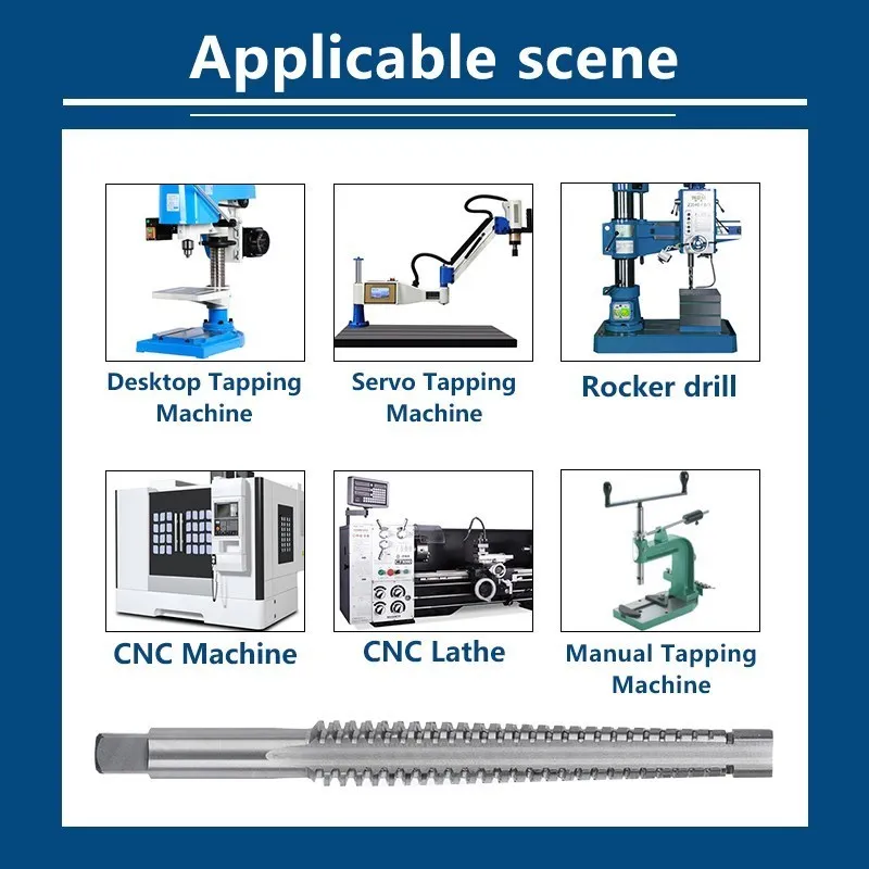 XCAN Screw Thread Tap TR8/9/10/12/14/16/18/20/22/26 Left/Right Hand Trapezoidal Tap Machine Plug Tap HSS Machine Threading Tools