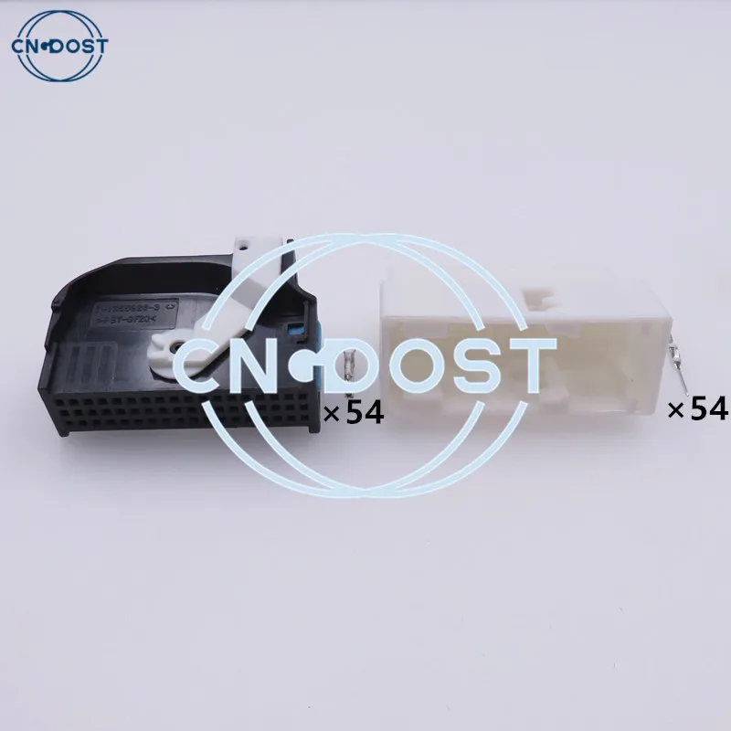 

1 Set 54 Pin 4E0 972 144 Auto Plug With Terminal 4E0972144 ECU AC Assembly For Audi BMW Bluetooth Connector A6 A4 A8 C6 8k