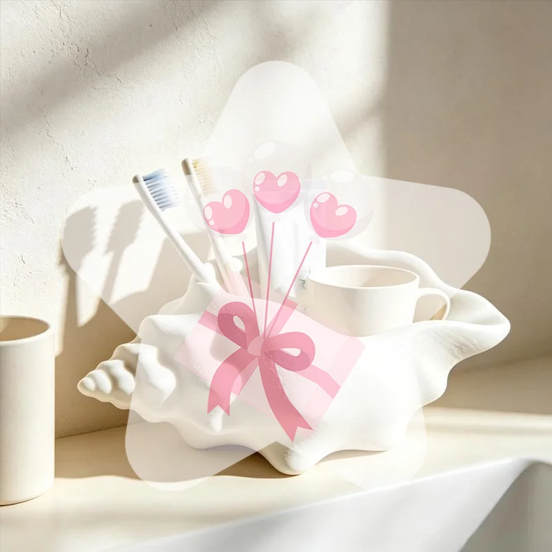 Seashell Storage Box, Bathroom Container Toothbrush Holder, Multifunctional Desktop Organizer For Key Storage And Plant Pots