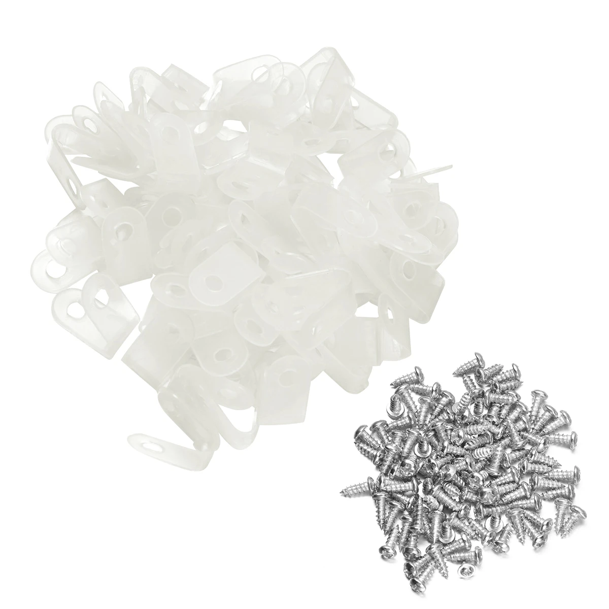 

100pcs R-Type Cable Clips 3.3Mm Durable Nylon Wire Holders Wall Floor Cord Management Fire Resistant Cable Fasteners Organizer