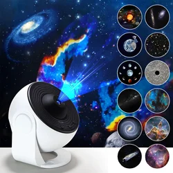 13-in-1-Sternprojektor, Nachtlicht Galaxy-Projektor Sternenhimmelprojektor 360 °   Drehen Sie Planetariumslampe für Kinderzimmer-Deko