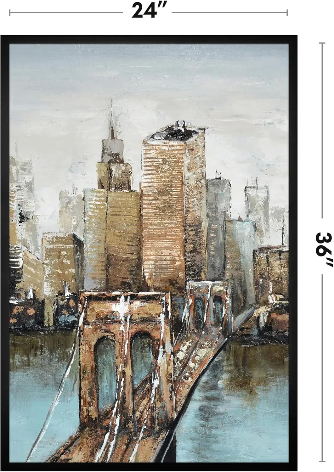 24x36 Poster Frame with Polished Plexiglass for Wall Display - Thin Black Border Picture Frame with Hanging Hardware
