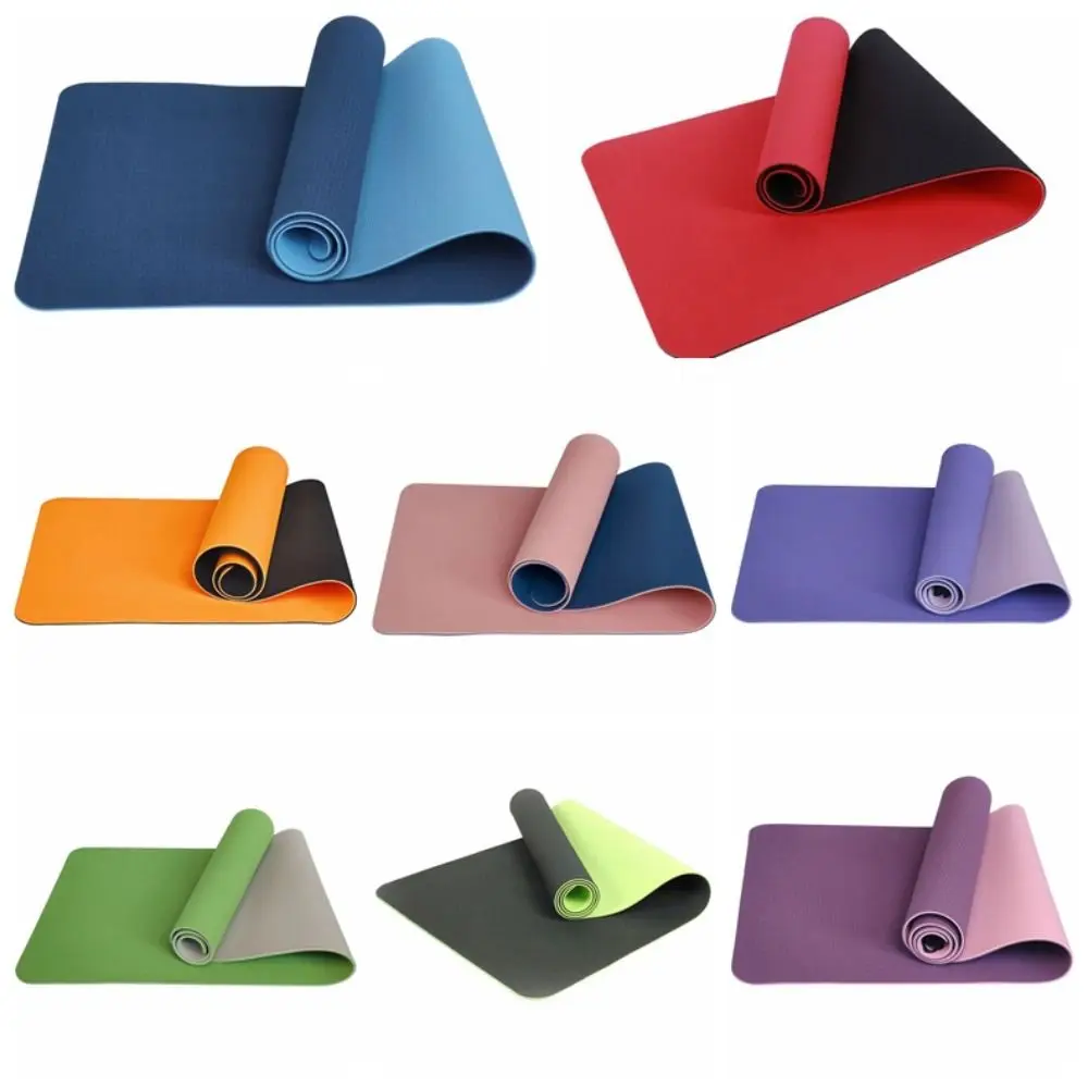 Foldable Yoga Mat Entertainment Anti-skid TPE Fitness Mat Non-slip Double Sided Gymnastics Mat Fitness