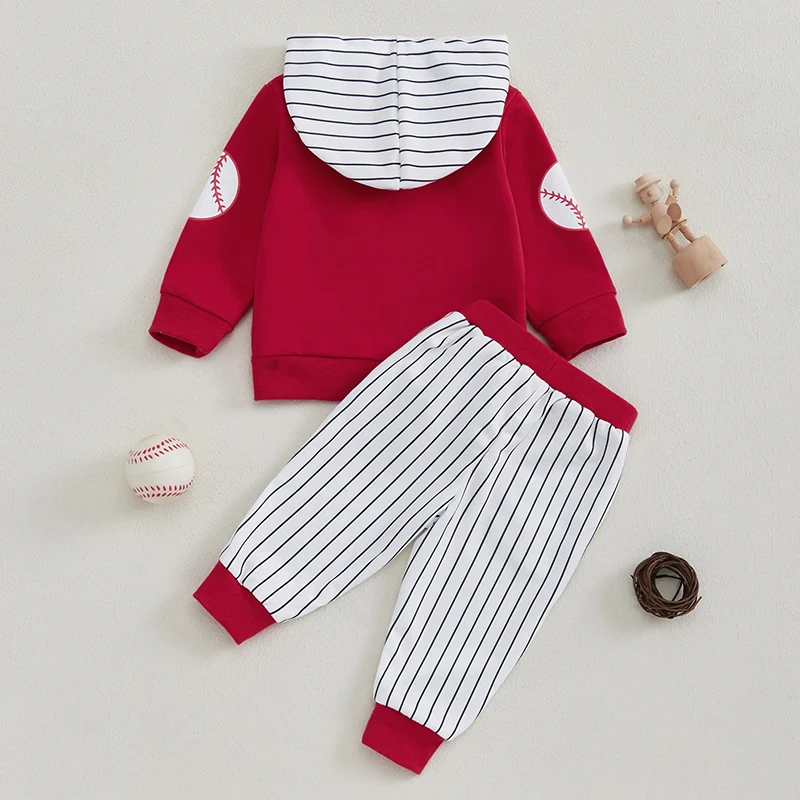 Baby Boy Clothes Infant Hoodie Set Long Sleeve Sweatshirts with Elastic Pants 2Pcs Toddler Fall Winter Outfit image 3