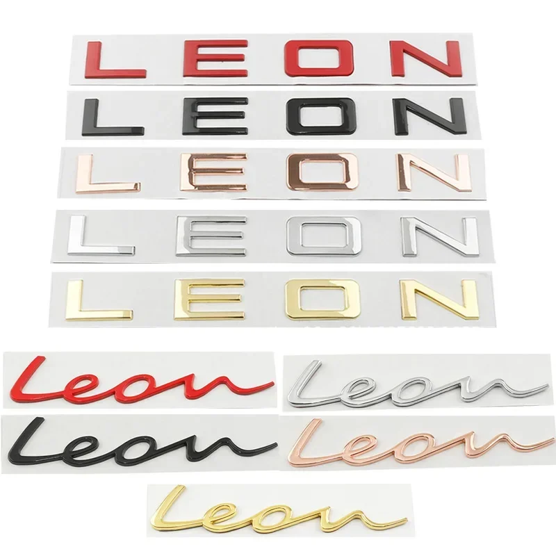 Letras de Metal 3D para maletero de coche, calcomanías con logotipo, emblema, insignia, pegatina para Seat Leon MK1, MK2, MK3, MK4, MK5, MK6 FR,