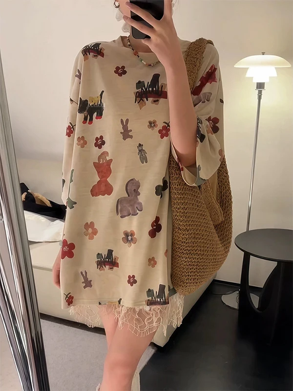 Ele Vintage ort Skirt f Body Lace Design Heavy Embroidery Faionable Versatile Aosphere Sensation High Waist A-Line