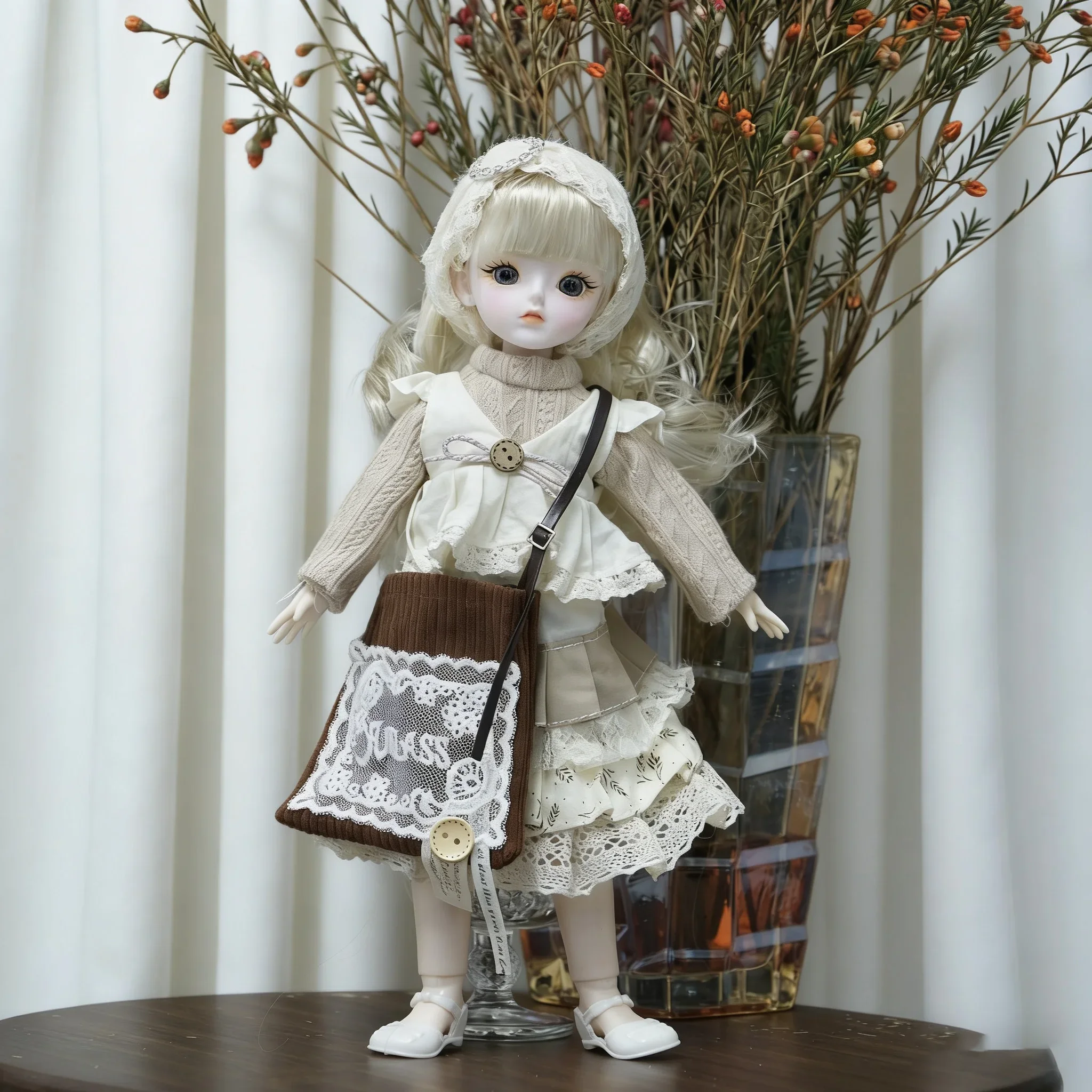 1/6 BJD Doll 28cm 11 Inch Multi-joint Moveable Full Set Outfit Cute Girl Dress Up Toy Desktop Photography Decor Birthday Gift - view 3
