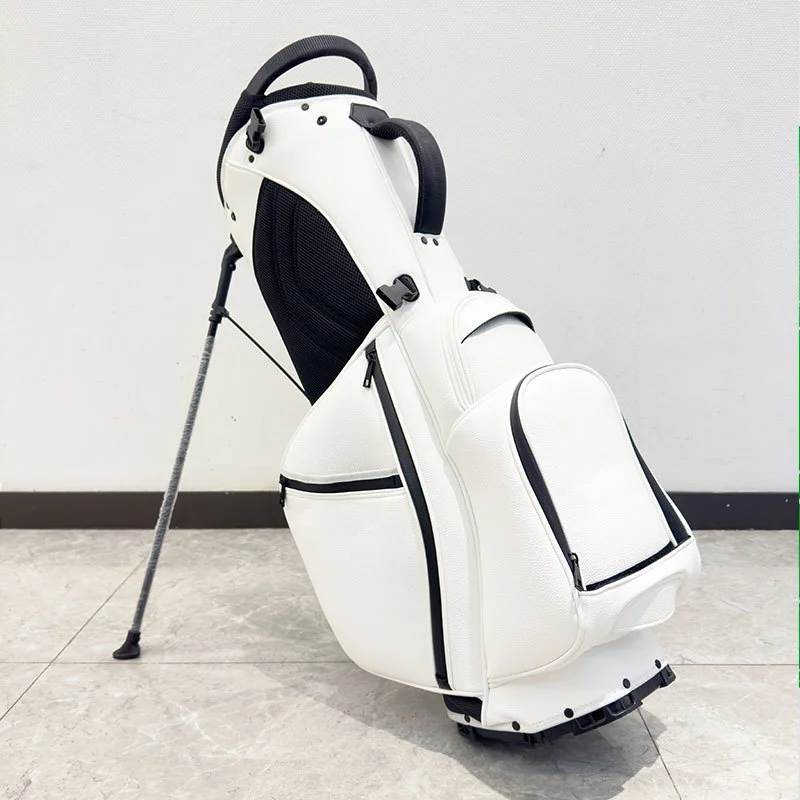 High Quality Custom PU Leather Golf Stand Bag Outdoor Water-resistant Golf Clubs Poles Bag