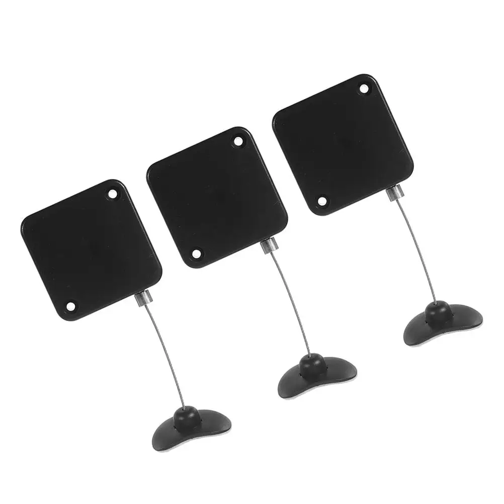 

Anti-theft Wire Rope Remote Control Tether Coil Retractable Cable Black Secure Lock Cord