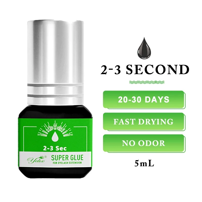 Yelix wimpern verlängerung kleber 0.5-1 Sec Schnelle Trockenen einzelne wimpern kleber Schwarz/Klar wimpern kleber Falsche Wimpern lash erweiterung