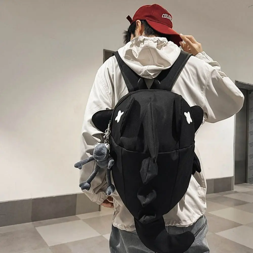 حقيبة ظهر عصرية مقاومة للماء على شكل قرش متعددة الجيوب كاجوال للسفر حقيبة كمبيوتر محمول من النايلون لطلاب الجامعات حقيبة مدرسية للأولاد والبنات #3