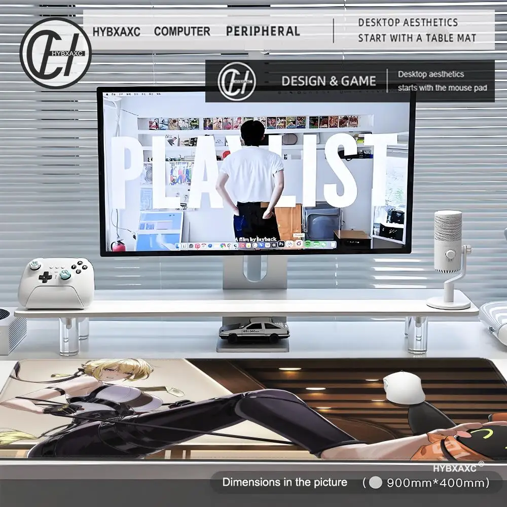 Evelyn Chevalier 900x400mm mouse pad Computer Laptop Gaming Zenless Zone Zero offices Keyboard deskmat XXL Large mousepad