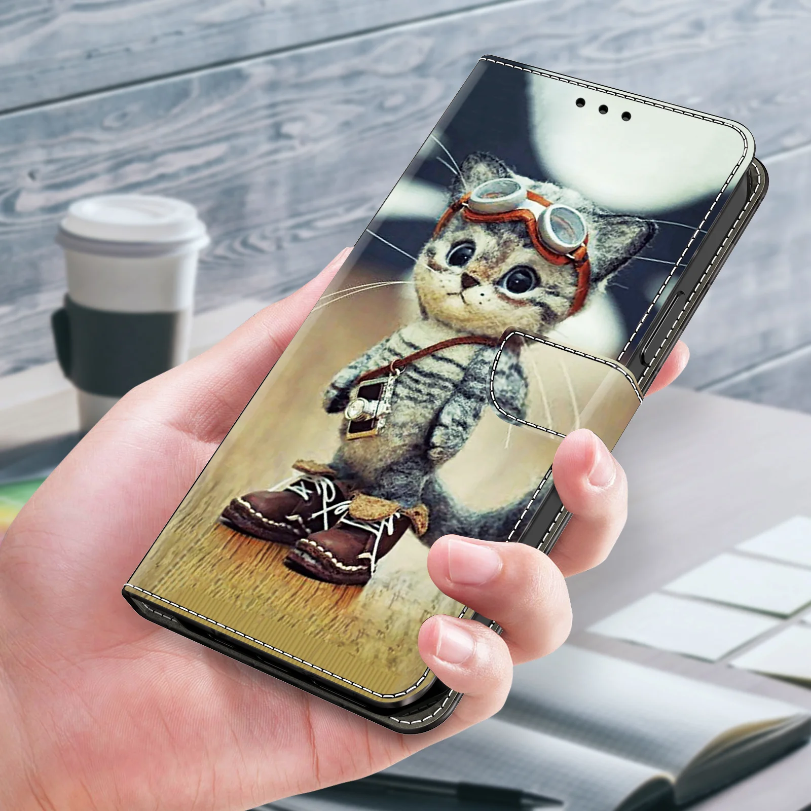 3D Magnetische Flip Leder Brieftasche Fall Für iPhone 17 16 15 14 13 12 11 X Xr Xs 8 7 6 6s Se2 Se3 2022/20 Mini Air Plus Pro Max – Detail 10
