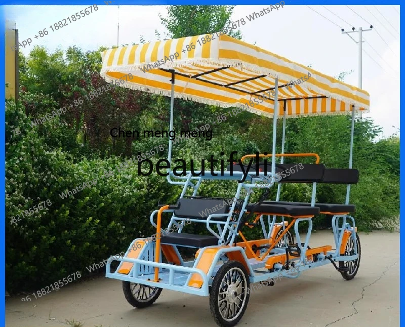 

X Four-wheeler, pedal bicycle, four-seat, six-seat scenic sightseeing car