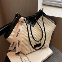 Bolso grande de estilo coreano para mujer, bolso de lona informal que combina con todo, bolso de hombro para ir al trabajo, bolso de mano para estudiante