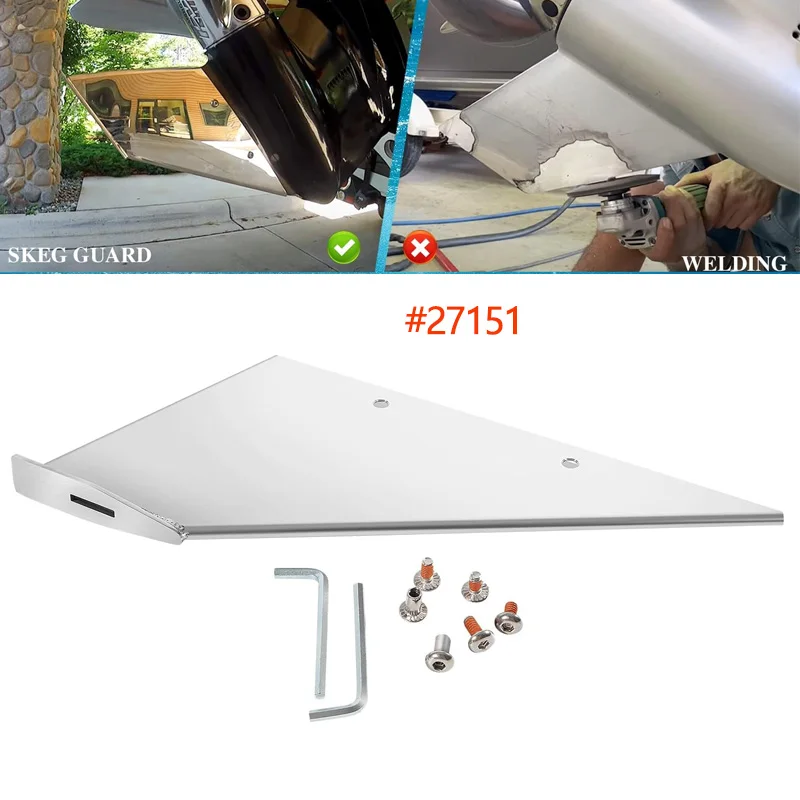 

27151 Skeg Guard Safe-Skeg Protector Fits for Yamaha 150-175HP 2&4 Stroke, 200HP 4 Stroke 2.8L I-4, 300HP 4 Stroke Marine-Grade