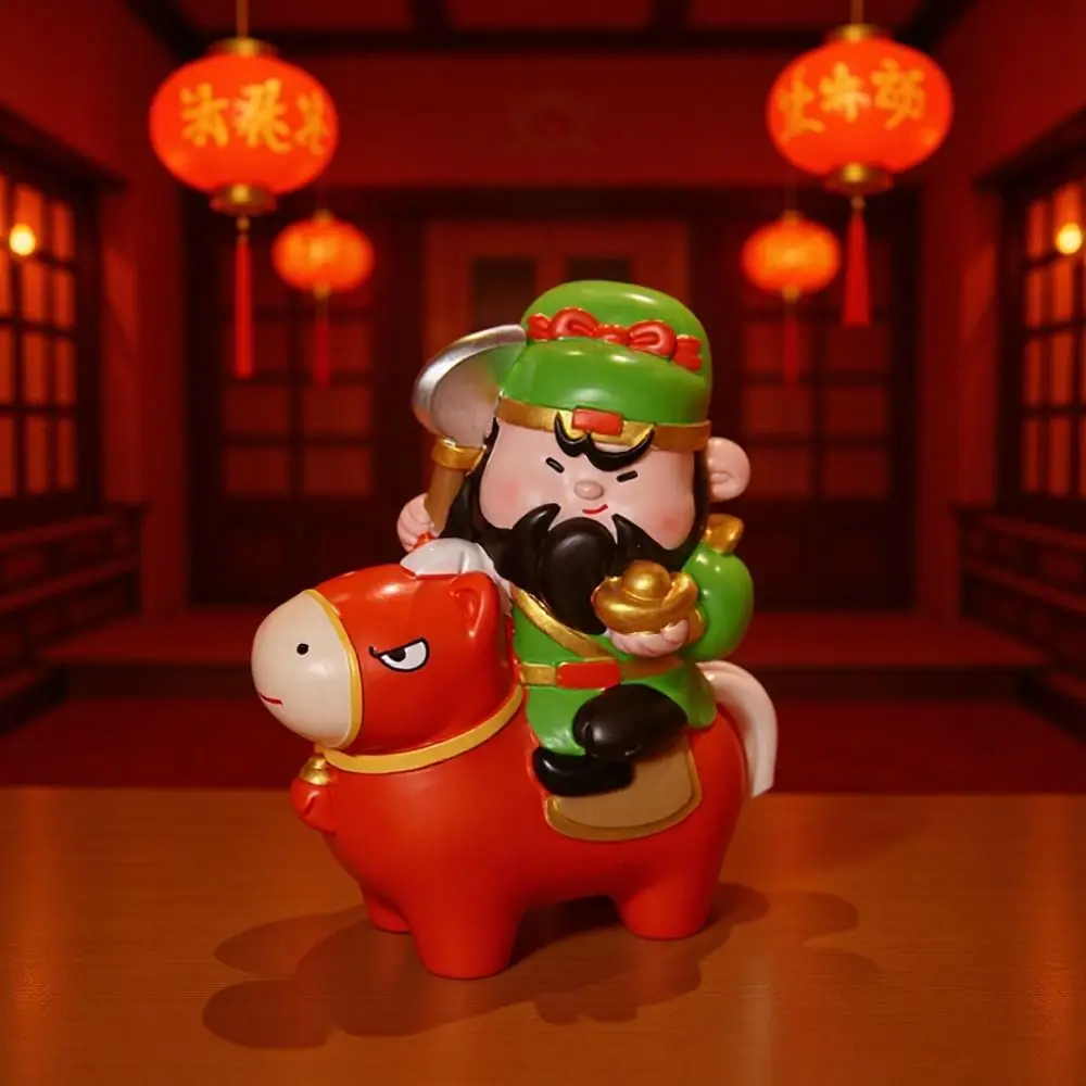 الراتنج 2026 الحصان سنة التماثيل سنة الحصان النمط الصيني إله الثروة تمثال الزخرفية زودياك الحصان التميمة #2