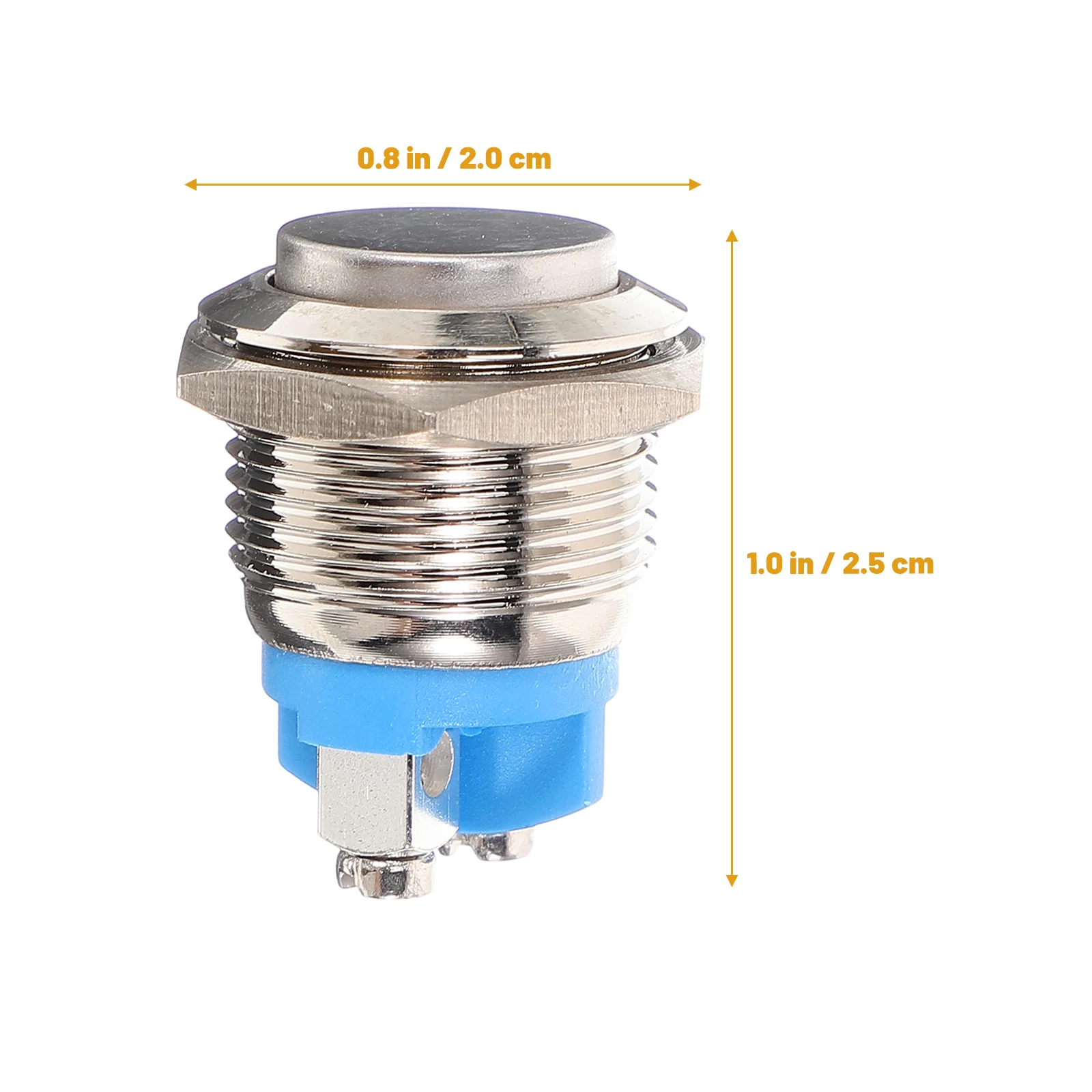 Sostituzione del pulsante del campanello da 2 pezzi Pulsante ad alta sensibilità di facile installazione per il controllo del campanello con ripristino automatico in metallo