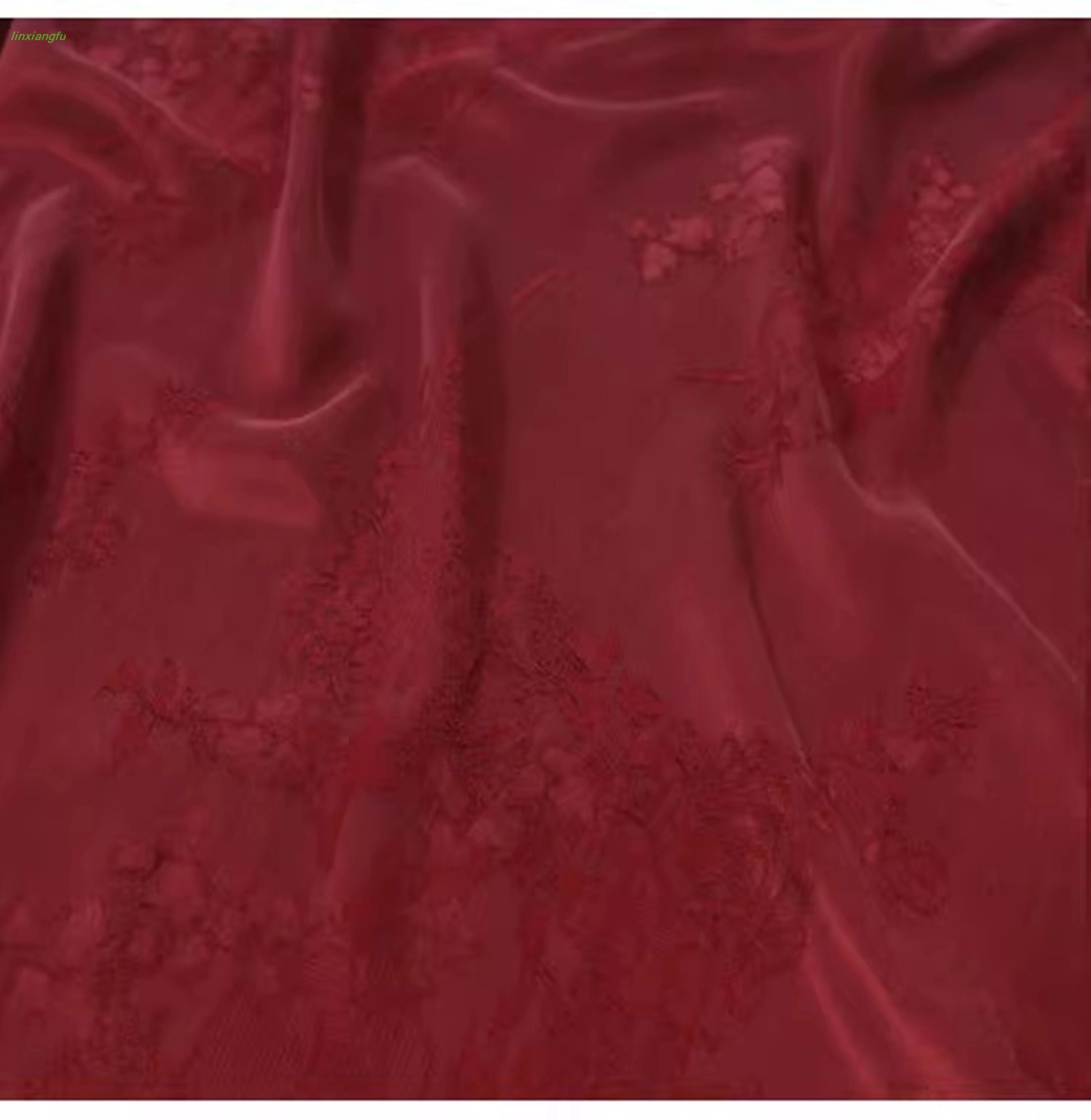 Original design heavyweight copper ammonia silk fabric, dark jacquard effect dress, robe pants fabric