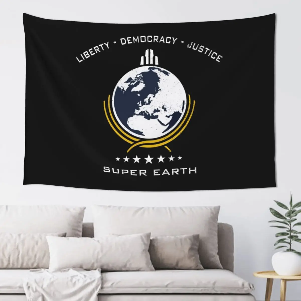 

Super Earth Diving Into Hell For Liberty Tapestry Decorations For Room Decoration Room Aesthetic Room Decoration Tapestry