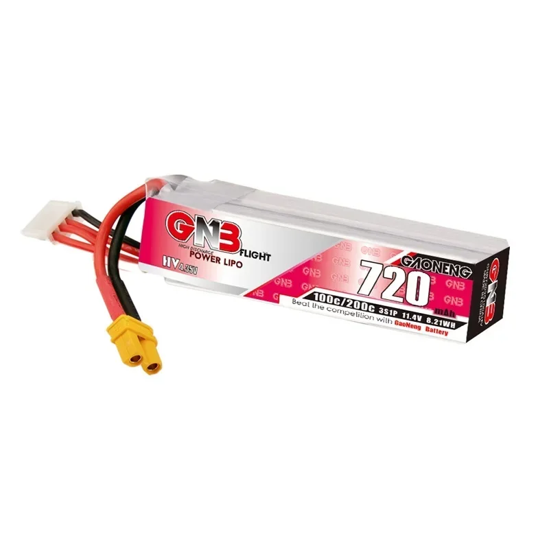 1/3/5/8PCS GAONENG GNB 3S 720mAh HV Lipo Battery MAX 100C/200C For RC Tinywhoop FPV Frame Kit Racing Drone With XT30U-F Plug