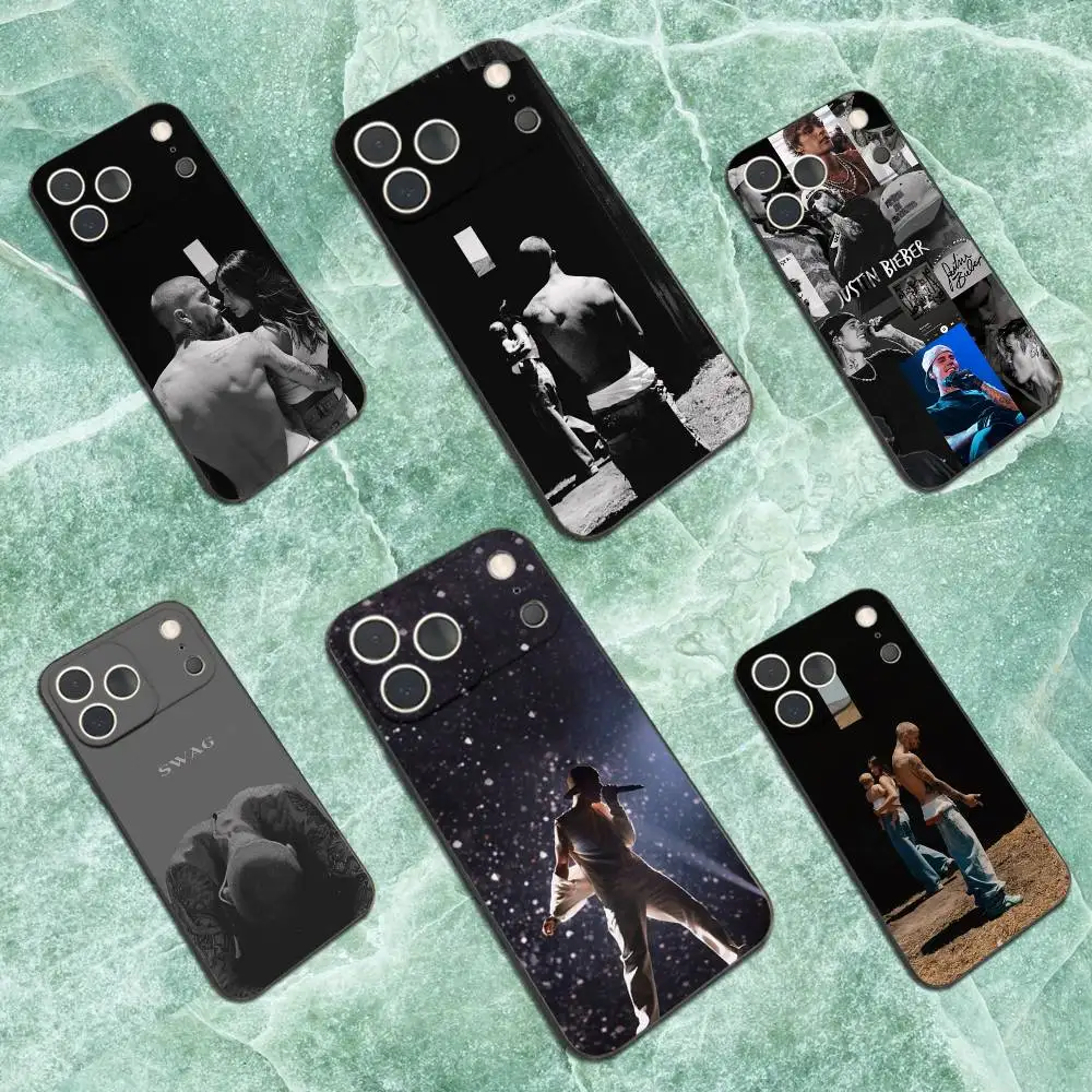 

Singer J-Justin B-Bieber SWAG Case For iPhone 17,16,15,14,13,12,11 Plus,Pro Max,XS,X,XR,SE,Mini,8,7,Soft Silicone Black Cover