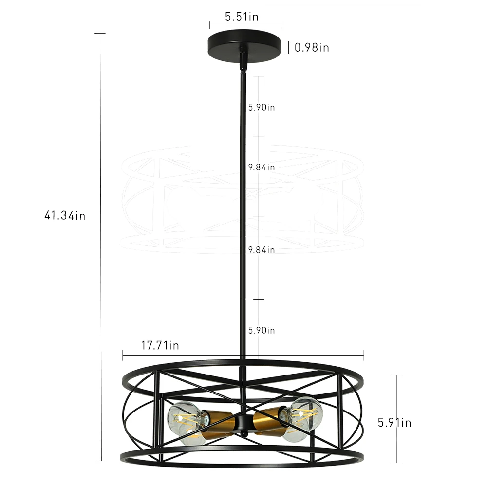 Imagem -06 - Depeley Industrial Luz Pingente de Ferro Semi Montagem Embutida Luz Teto do Vintage Ajustável Lustre para Sala Jantar Quarto Restaurante