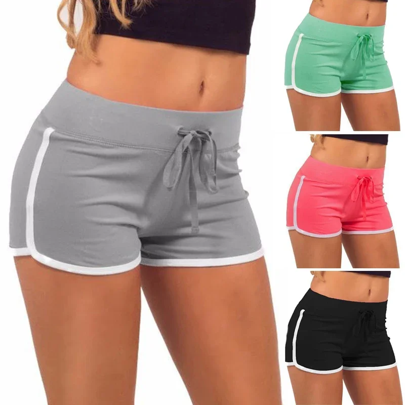 Short de Fitness décontracté et Sexy, à la mode, avec cordon de serrage, extensible, vêtements de sport pour femmes, pantalons de Yoga, vêtements de sport